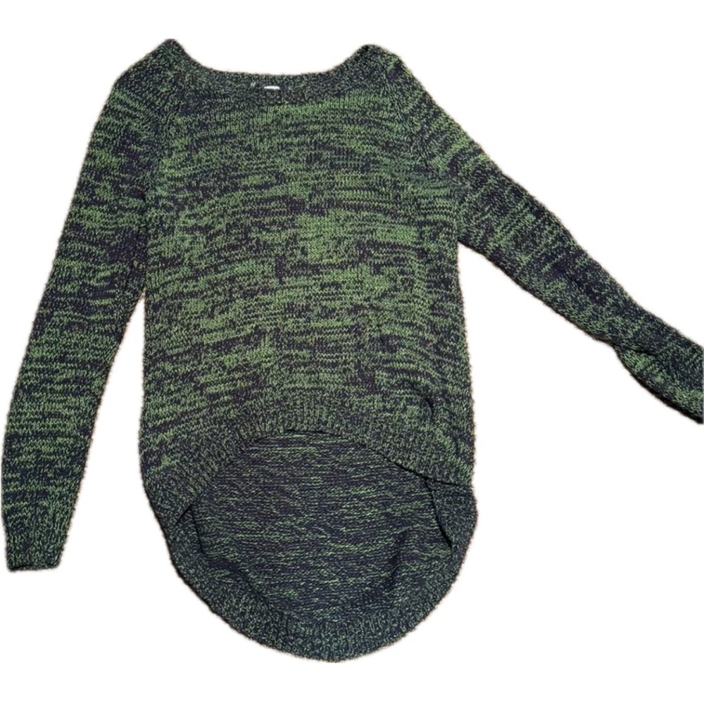 H&M Green and Black Crew Neck Sweater